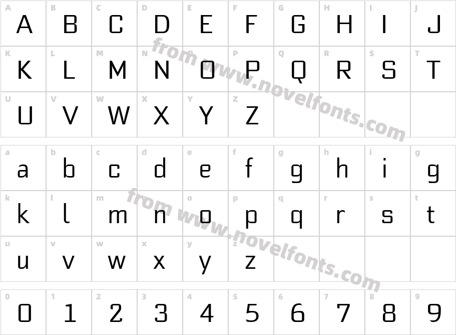 Morris Sans W04 Light CondensedCharacter Map