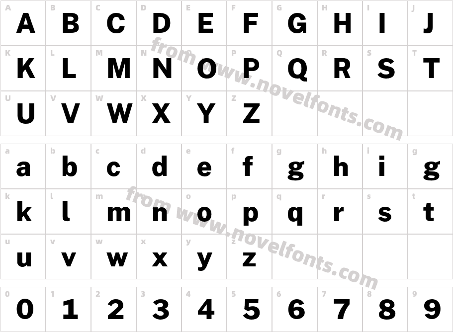 Morrison Extra BoldCharacter Map