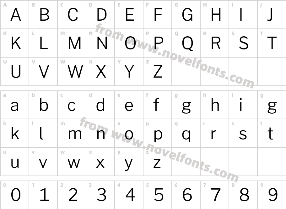 Morrison LightCharacter Map