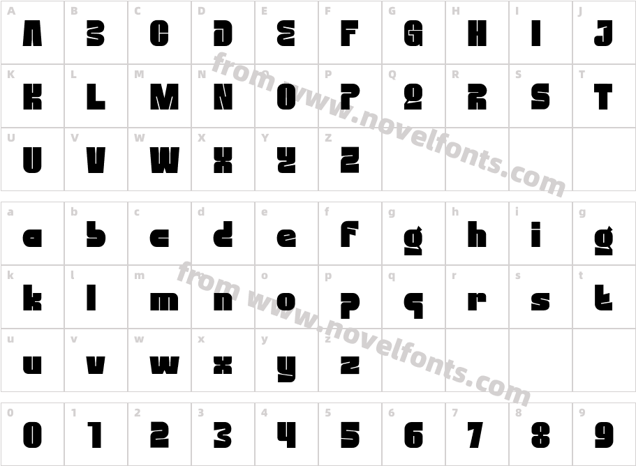 Morse Cyeon RegularCharacter Map
