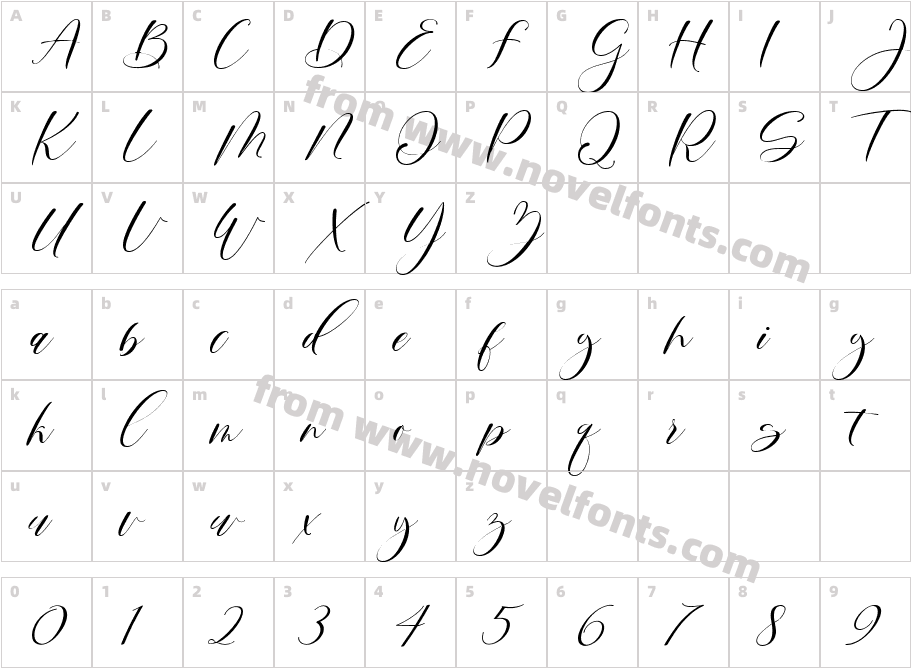 Mortyni RegularCharacter Map