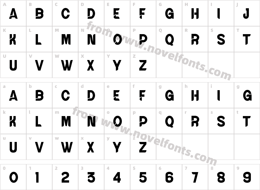 Mosean RegularCharacter Map