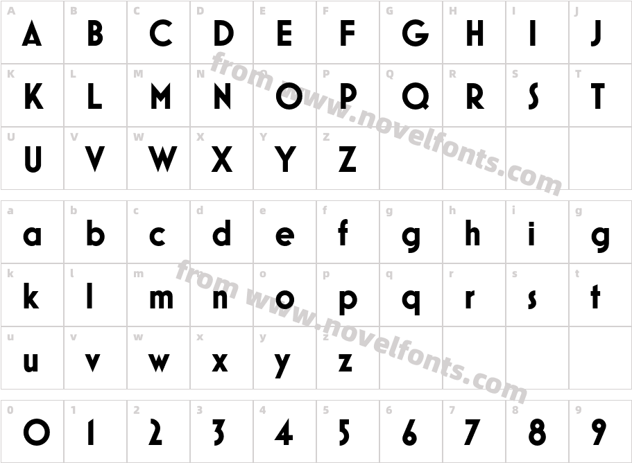 Mostra Nuova BoldCharacter Map