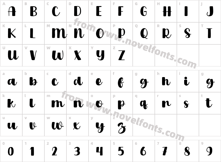 Mother GlowCharacter Map