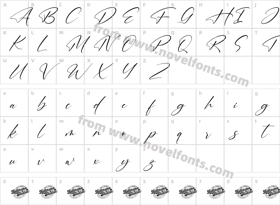 Motion Amusement Italic DEMO VE ItalicCharacter Map