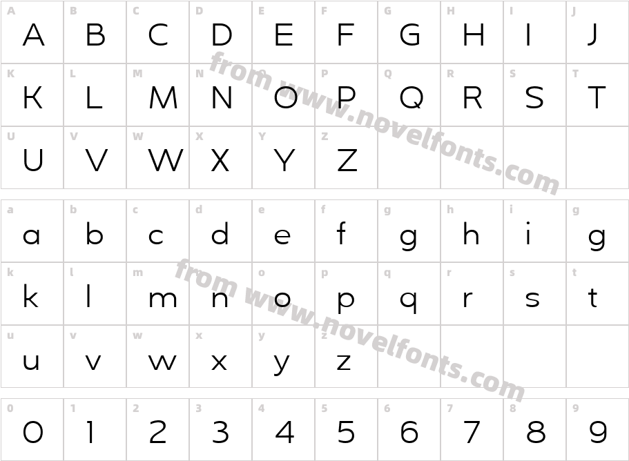 Moula LightCharacter Map