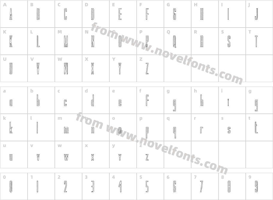 Movenpickby Oksana ShudegovaROUGHE Noutline RegularCharacter Map