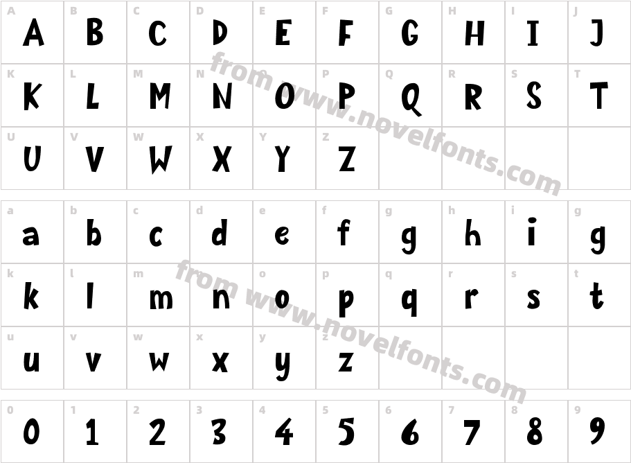 MozzarellaCharacter Map