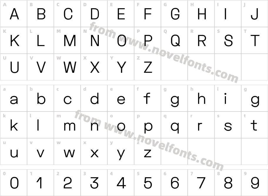 Mriya Grotesk RegularCharacter Map