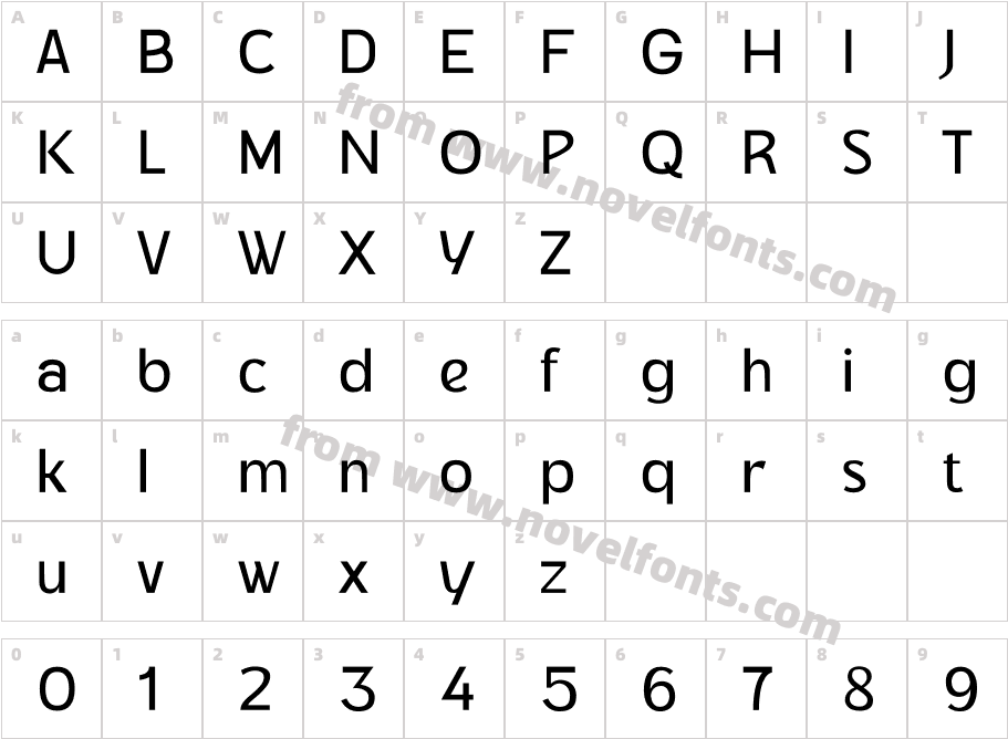 Mulheim Personal UsedCharacter Map