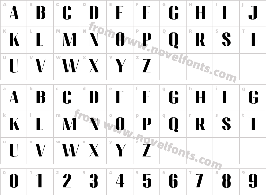 Migha-BlackSemiExpandedCharacter Map