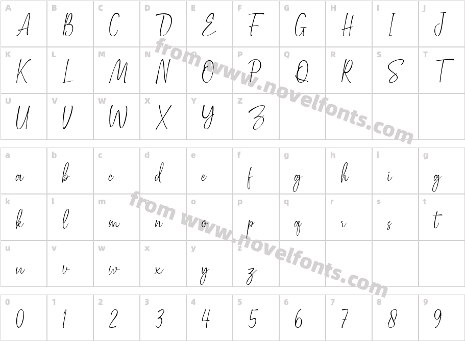 MulianyCharacter Map