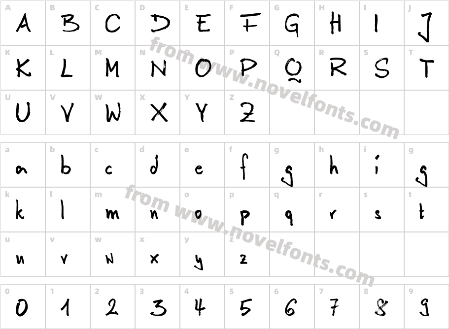 Anilin RegularCharacter Map