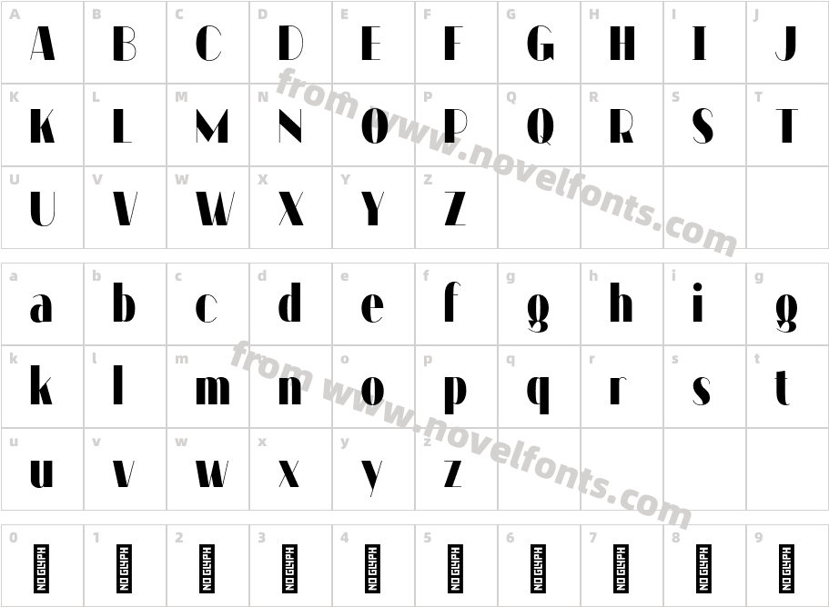 Munges MediumCharacter Map