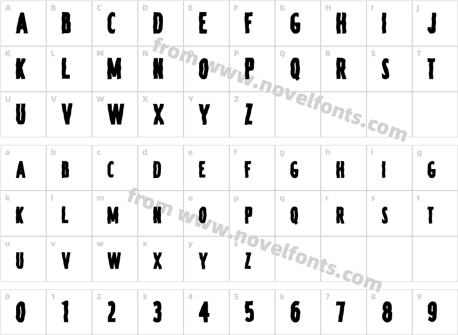 MunsterS CapsSSK BoldCharacter Map
