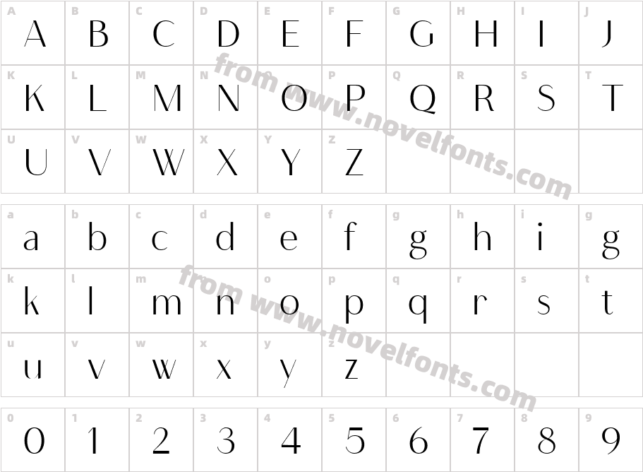 Mylon BoldCharacter Map