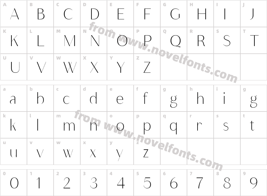 Mylon RegularCharacter Map