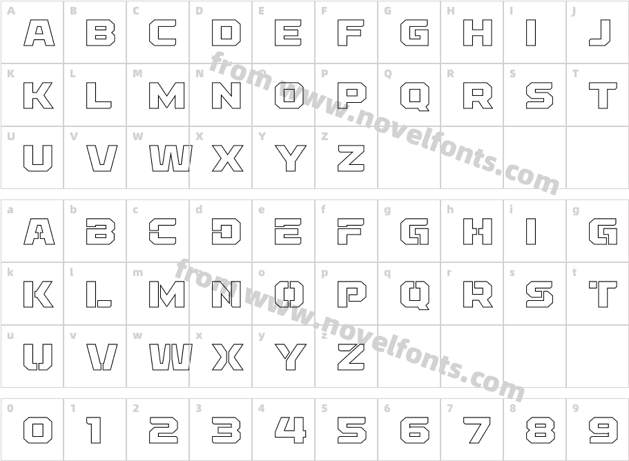 NCL Monster Beast OutlineCharacter Map