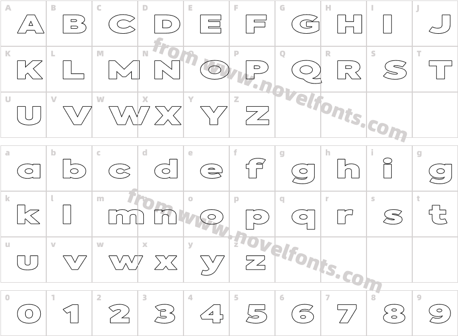 NCL Neovibes OutlineCharacter Map