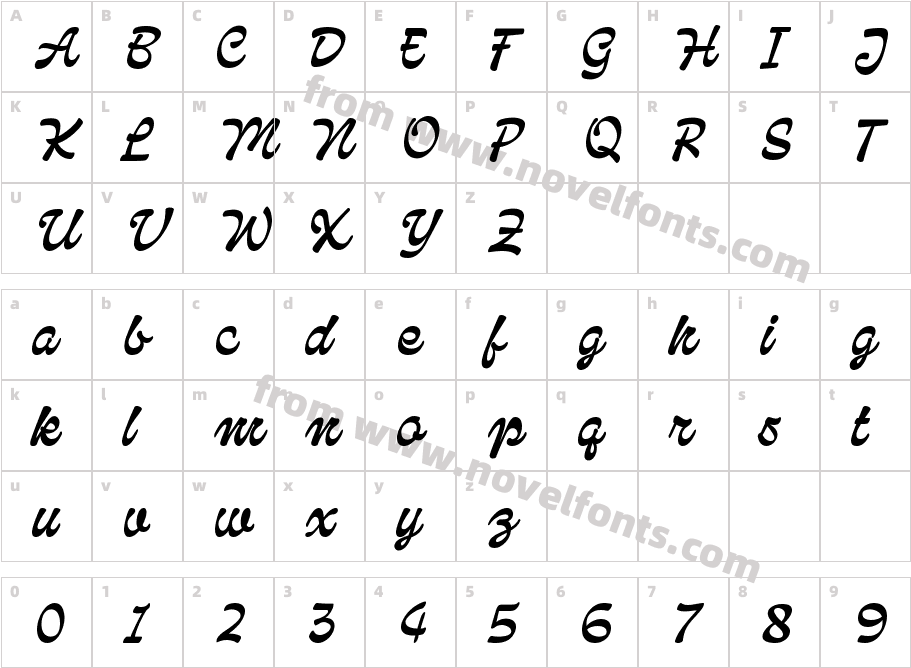 NCL Qanproy Woldriug RegularCharacter Map