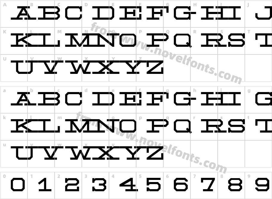 NH Rail BoldCharacter Map