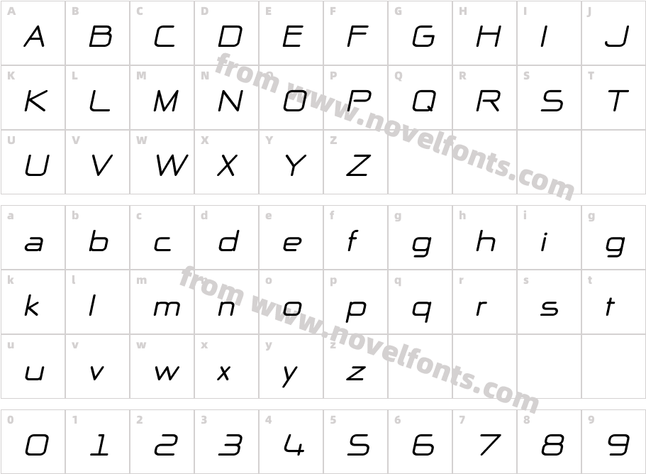 NP Naipol All in One Bold ItalicCharacter Map