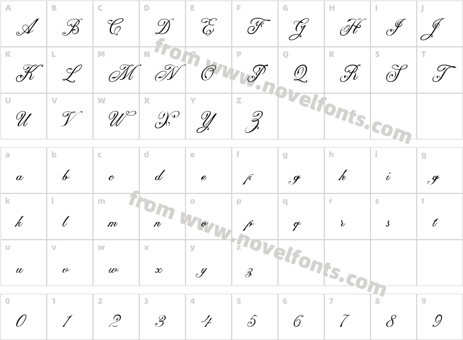 NS Champtone ScriptCharacter Map