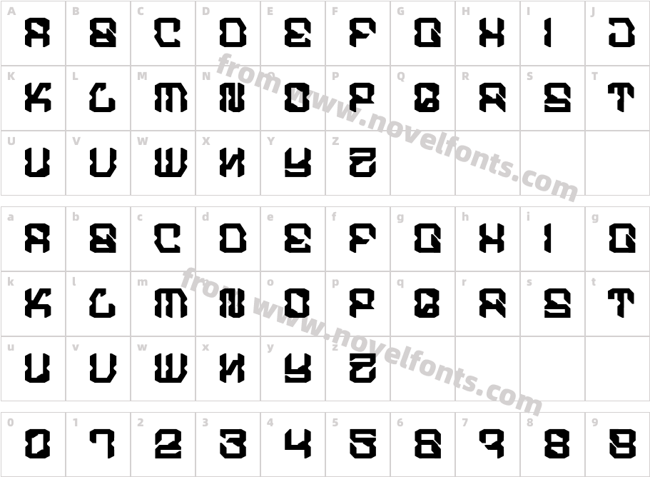 Nafeloz RegularCharacter Map