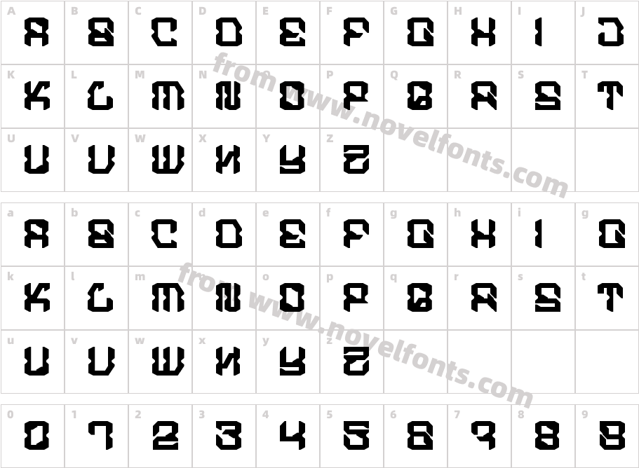Nafeloz RegularCharacter Map