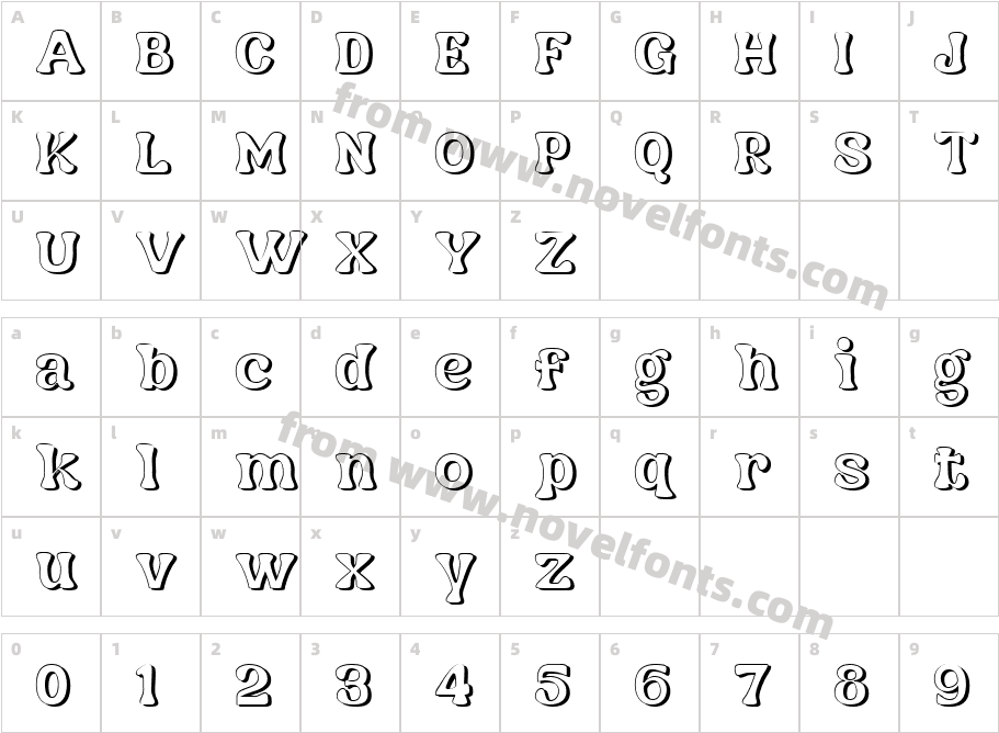 Nagbuloe Thin ShadowCharacter Map