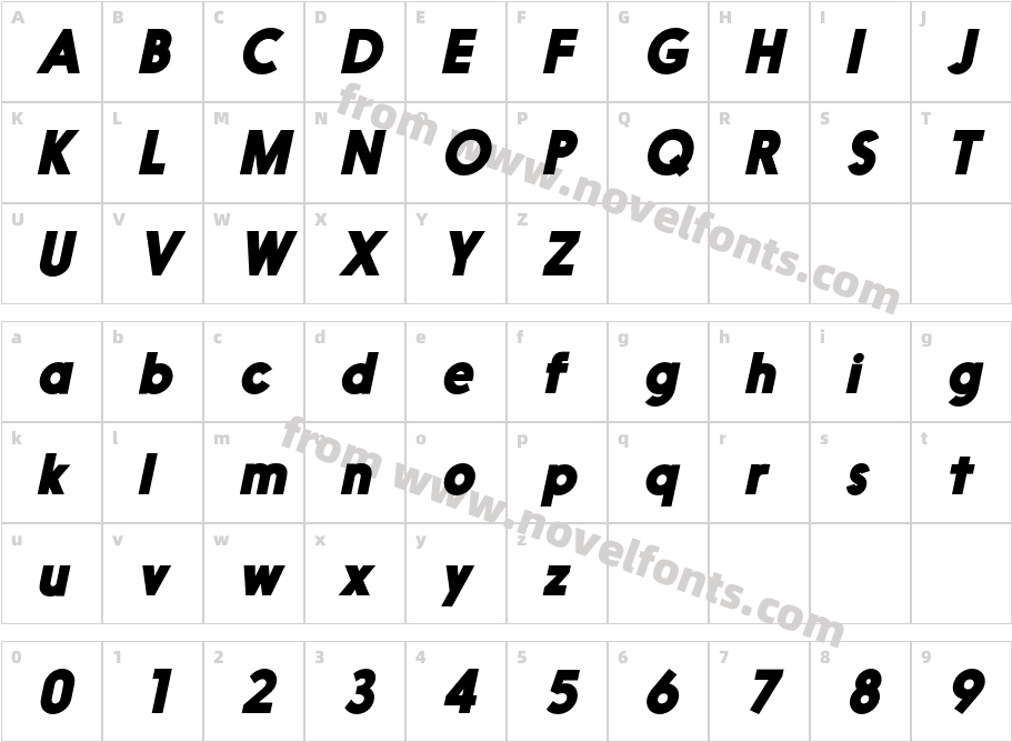 Nanami Heavy ObliqueCharacter Map