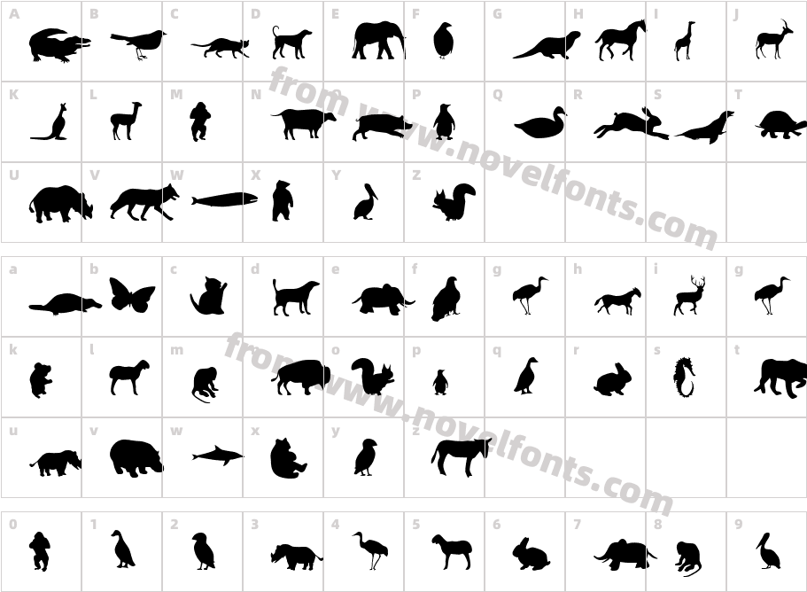 AnimalsCharacter Map