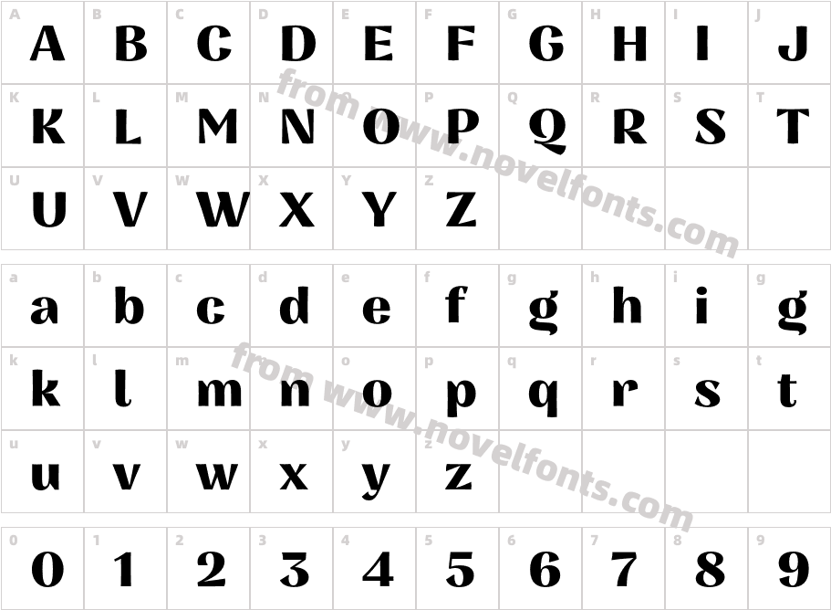 Nazare BoldCharacter Map