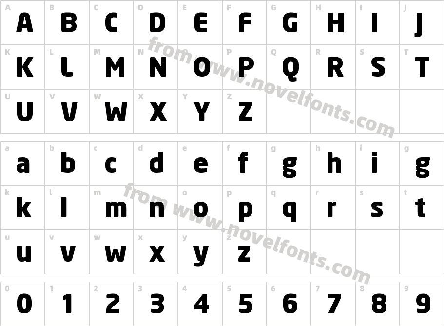 Neo Sans BlackTRCharacter Map