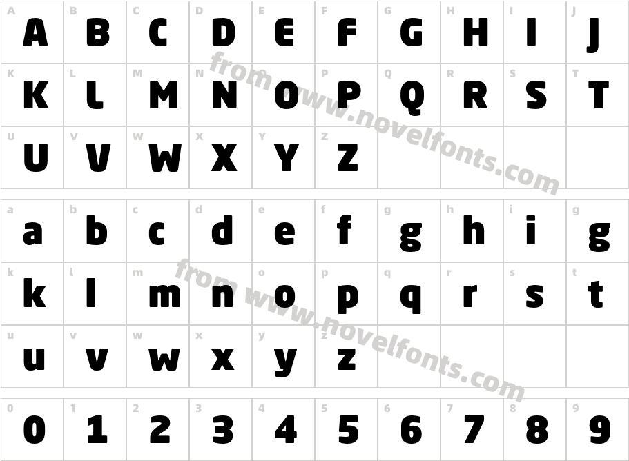 Neo SansW1G UltraCharacter Map