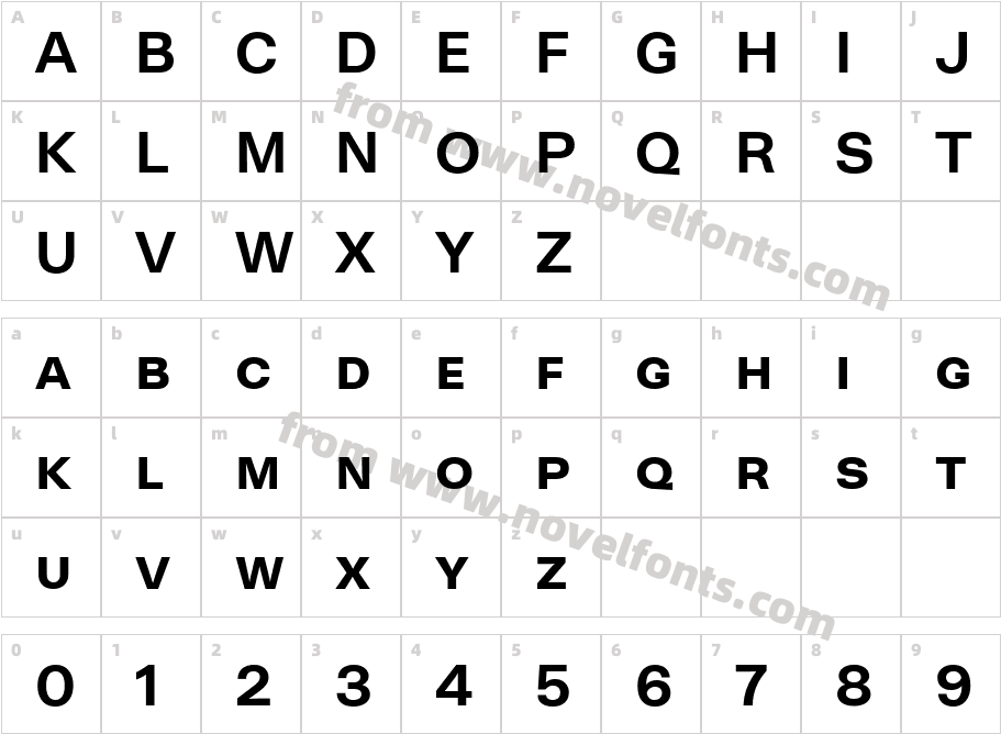 Neogrotesk SC BoldCharacter Map