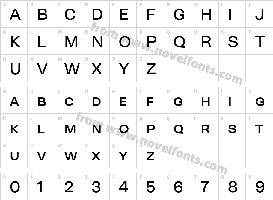 Neogrotesk SC RegularCharacter Map