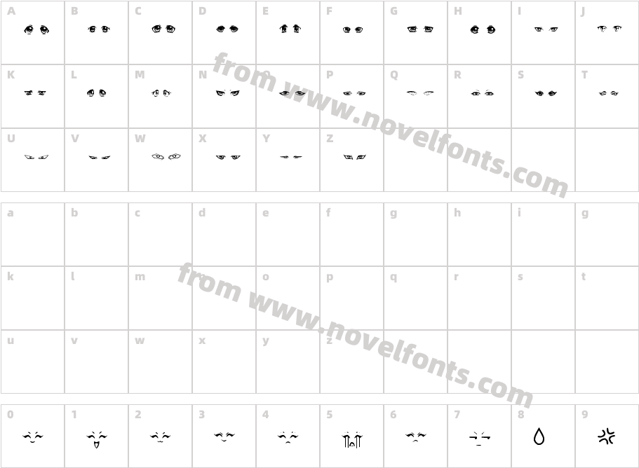 Anime EyesCharacter Map