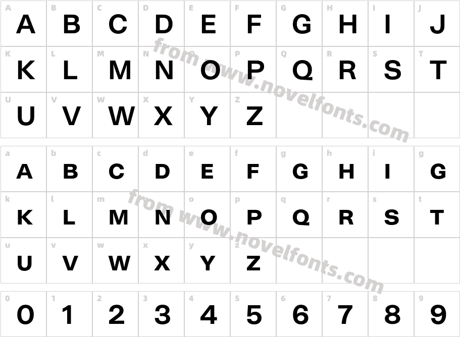 NeogroteskSC BoldCharacter Map