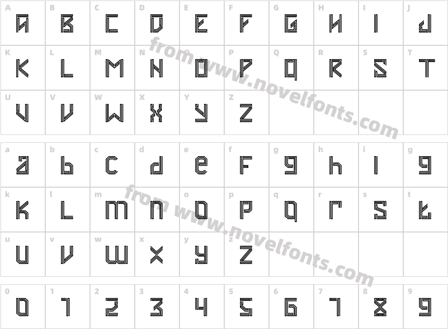 Neonbox RegularCharacter Map