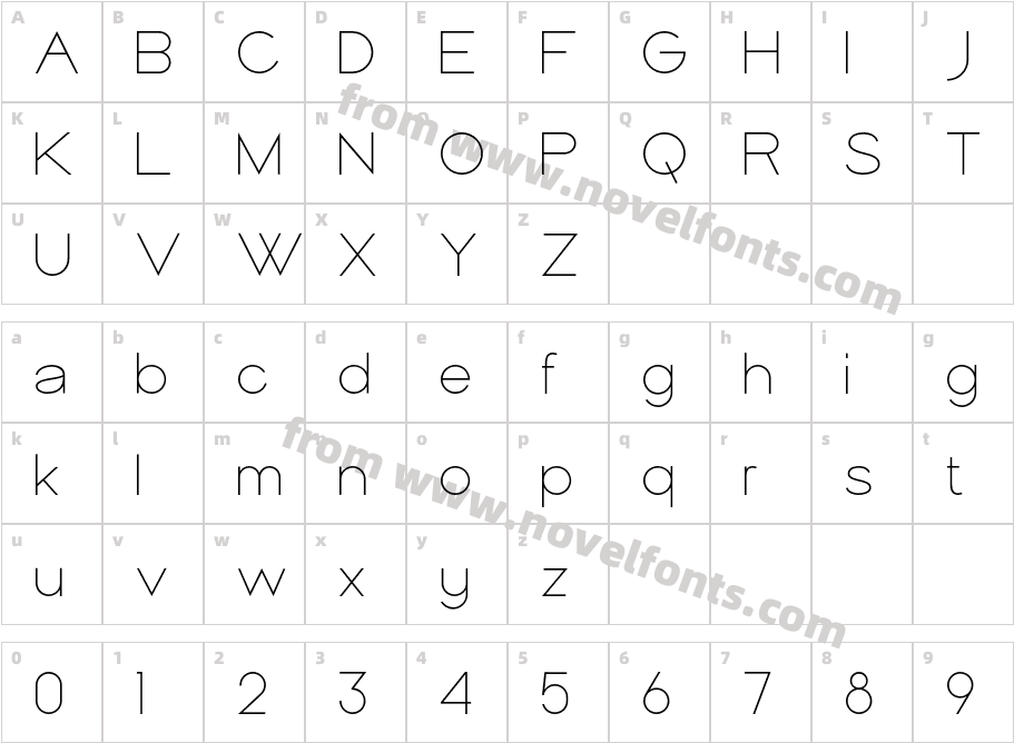 Neptunite MediumCharacter Map