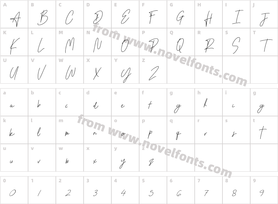 Nesans SignatureCharacter Map