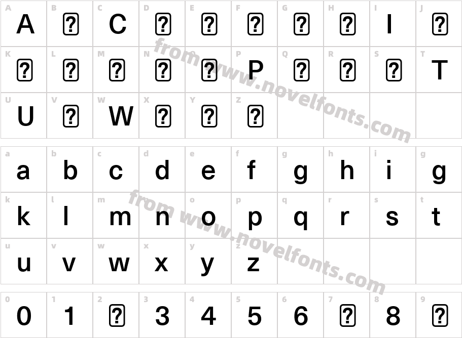 Neue Haas Unica W1G MediumCharacter Map
