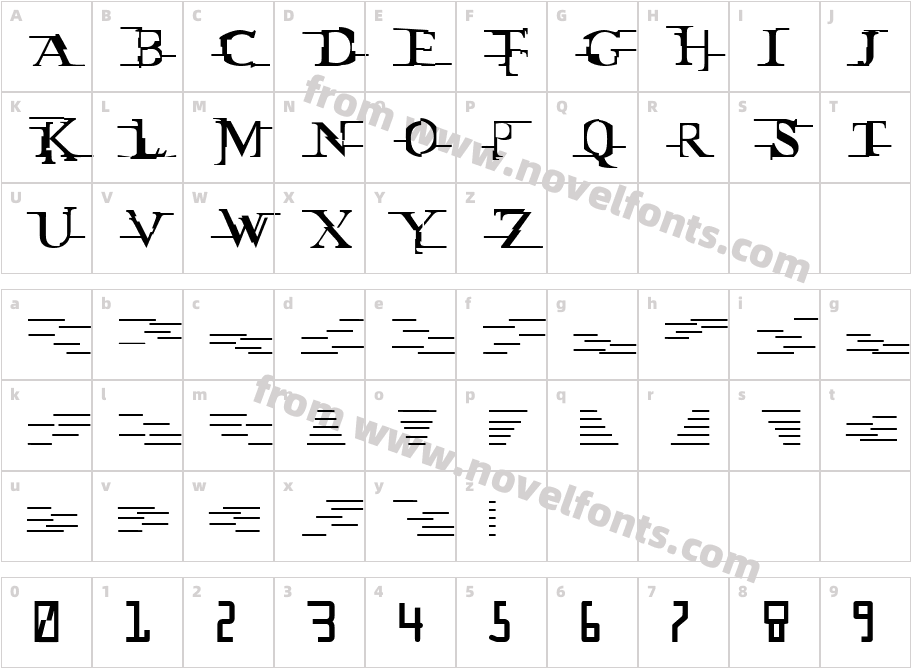 MiltownCharacter Map