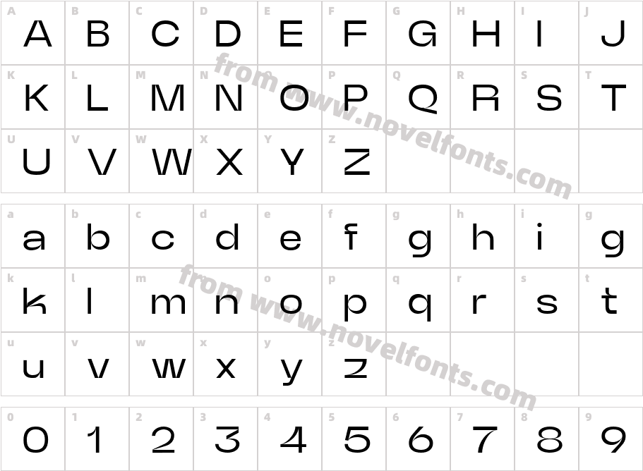Neue Power MediumCharacter Map