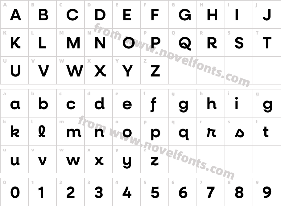 Neulis Cursive SemiboldCharacter Map