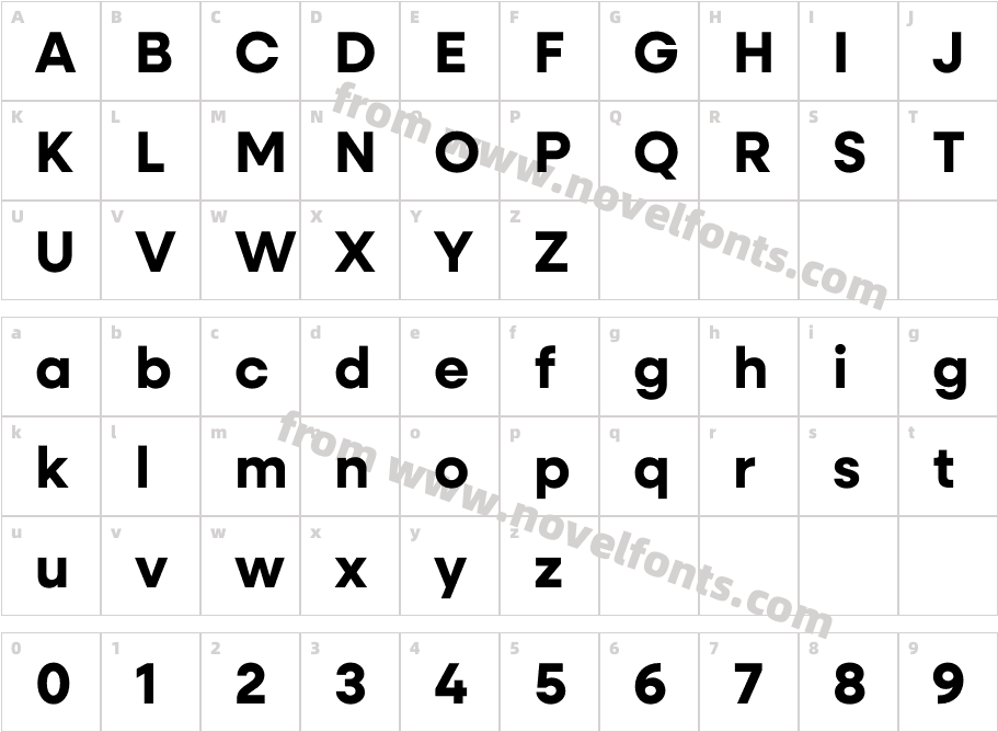 Neulis Sans BoldCharacter Map