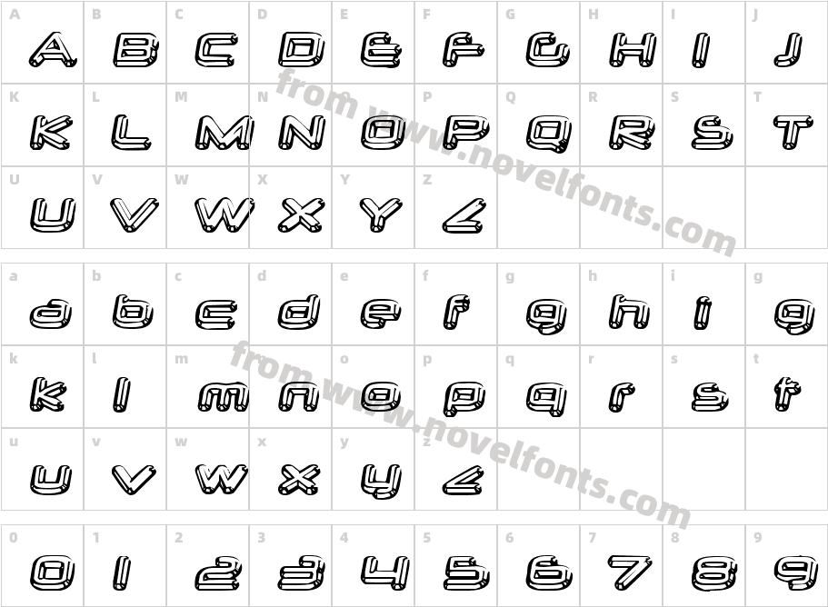 Neurochrome RegularCharacter Map