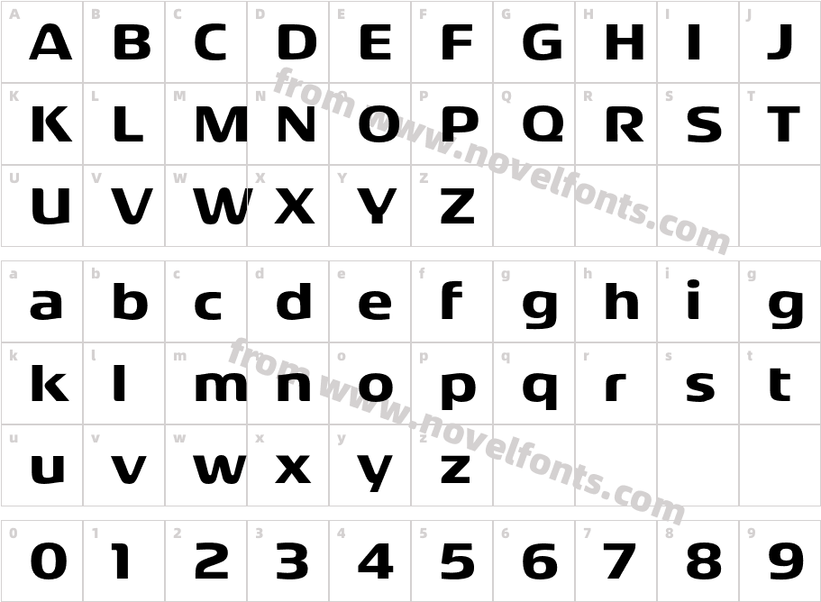 Neuropa BoldCharacter Map