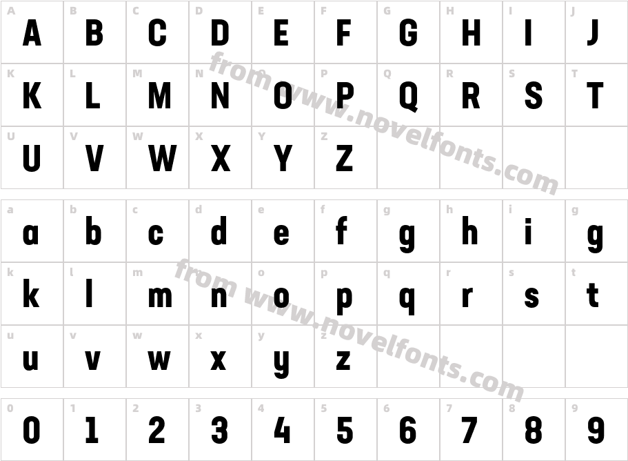 Neusa Next Std Condensed BoldCharacter Map